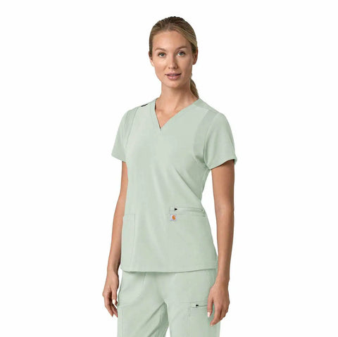 women's force cross-flex  flex panel v-neck scrub top
