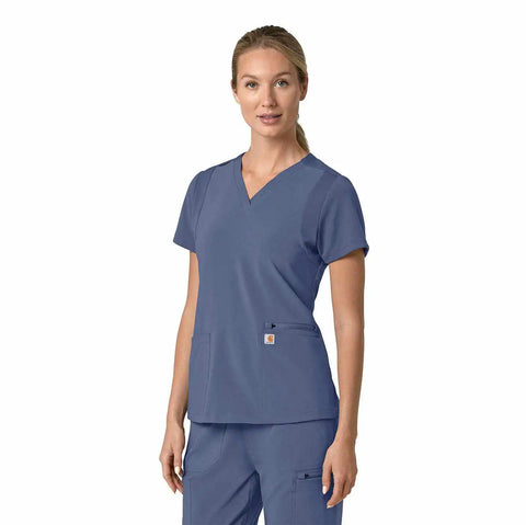 women's force cross-flex  flex panel v-neck scrub top