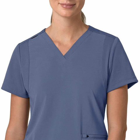 women's force cross-flex  flex panel v-neck scrub top