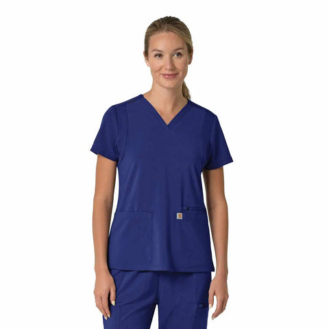 women's force cross-flex  flex panel v-neck scrub top