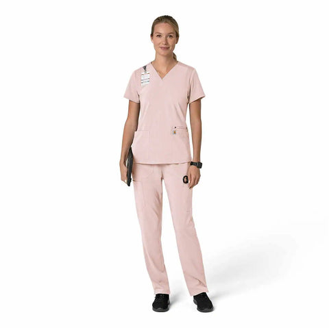 women's force cross-flex  flex panel v-neck scrub top
