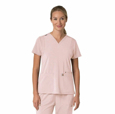 women's force cross-flex  flex panel v-neck scrub top