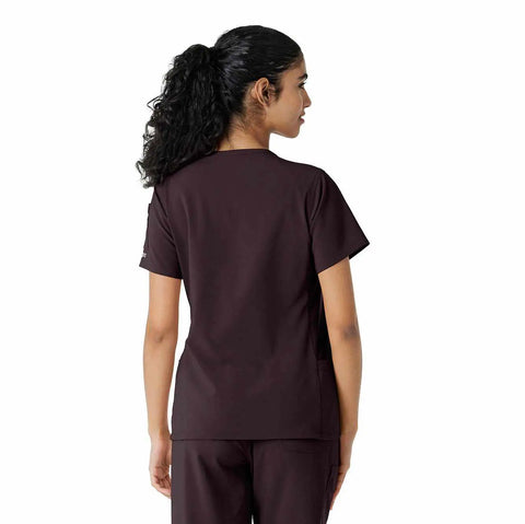women's force cross-flex knit panel scrub top