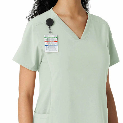women's force cross-flex knit panel scrub top
