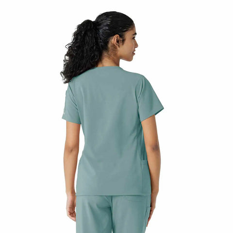 women's force cross-flex knit panel scrub top