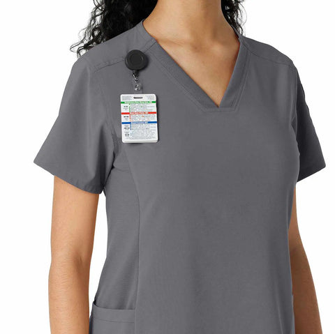 women's force cross-flex knit panel scrub top