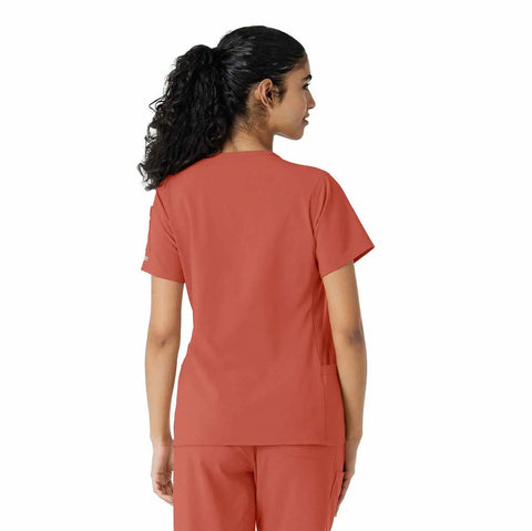 women's force cross-flex knit panel scrub top
