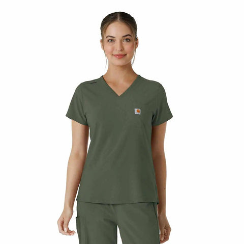 women's force cross-flex  tuck-in scrub top