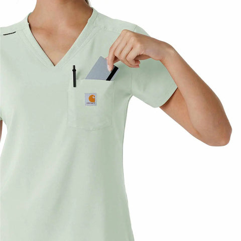 women's force cross-flex  tuck-in scrub top