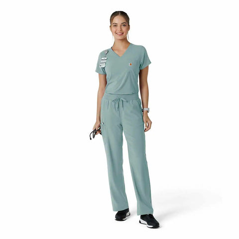 women's force cross-flex  tuck-in scrub top