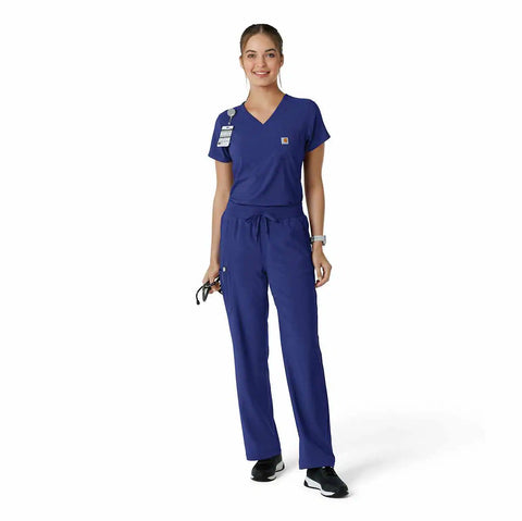 women's force cross-flex  tuck-in scrub top