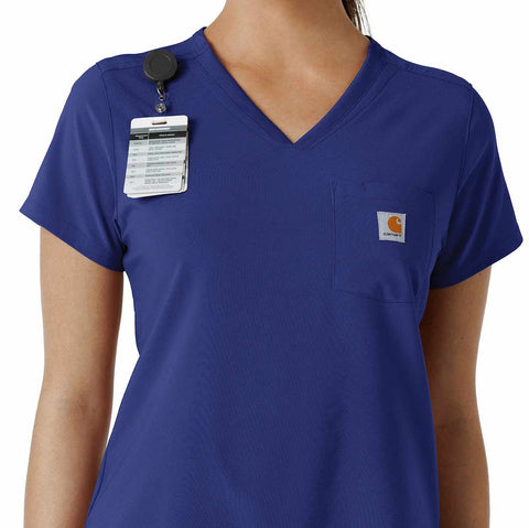 women's force cross-flex  tuck-in scrub top