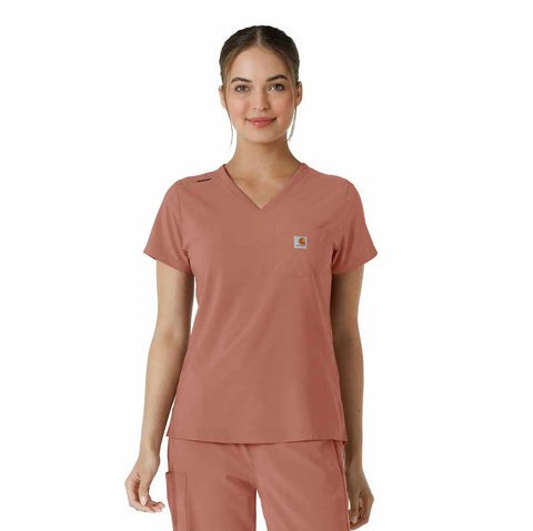 women's force cross-flex  tuck-in scrub top
