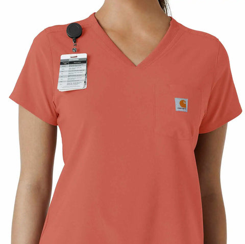 women's force cross-flex  tuck-in scrub top