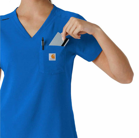 women's force cross-flex  tuck-in scrub top