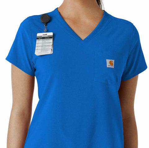 women's force cross-flex  tuck-in scrub top