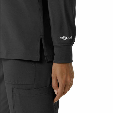 women's force cross-flex  crew neck long sleeve scrub top