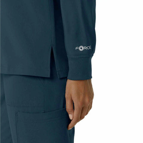 women's force cross-flex  crew neck long sleeve scrub top