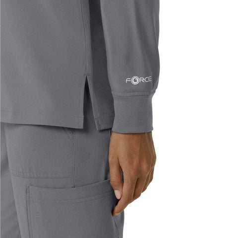 women's force cross-flex  crew neck long sleeve scrub top