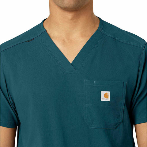 rugged flex® peak 5-pocket v-neck scrub top