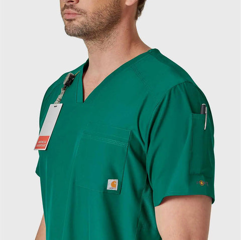 force liberty twill chest pocket scrub top