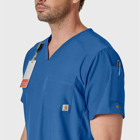 force liberty twill chest pocket scrub top