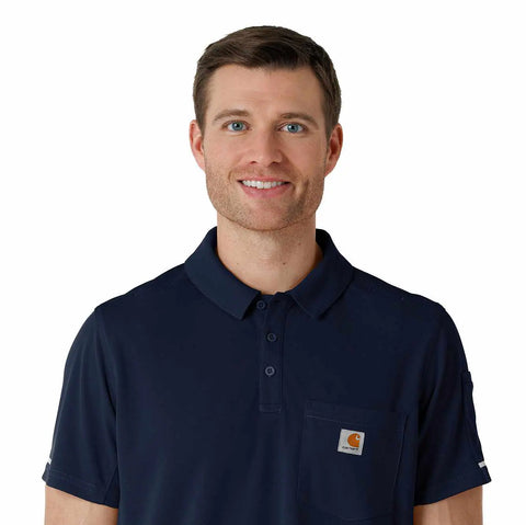 rugged flex® rscu lightweight short sleeve polo scrub top