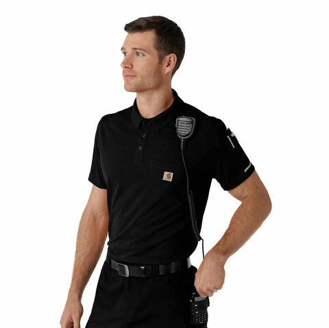 rugged flex® rscu lightweight short sleeve polo scrub top