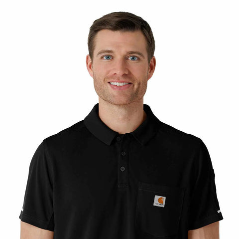 rugged flex® rscu lightweight short sleeve polo scrub top