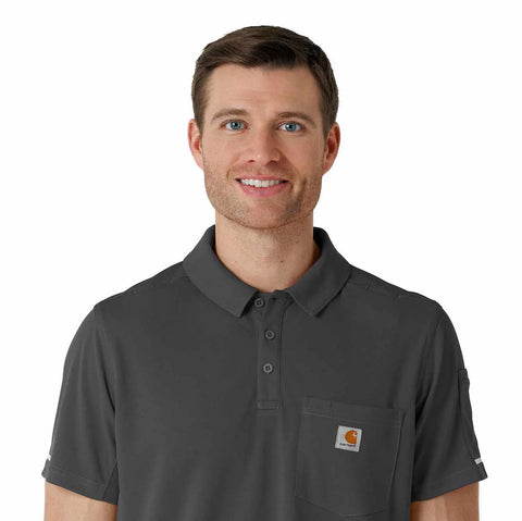 rugged flex® rscu lightweight short sleeve polo scrub top
