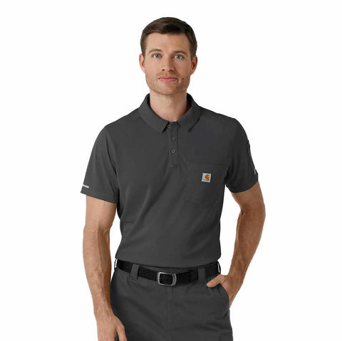 rugged flex® rscu lightweight short sleeve polo scrub top