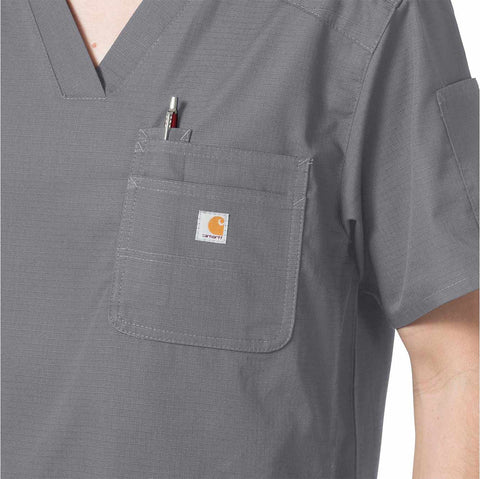 rugged flex® ripstop chest pocket scrub top