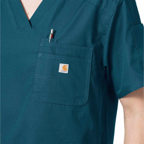 rugged flex® ripstop chest pocket scrub top