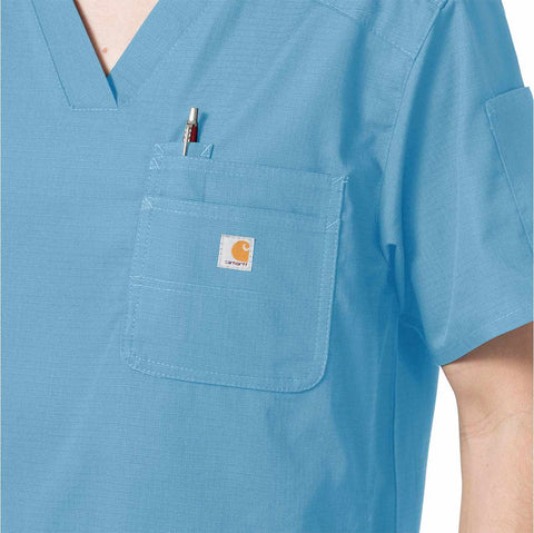 rugged flex® ripstop chest pocket scrub top