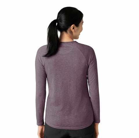 women's force sub-scrubs heathered performance long sleeve tee