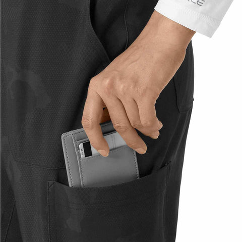 women's printed cargo jogger scrub pant