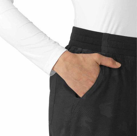 women's printed cargo jogger scrub pant