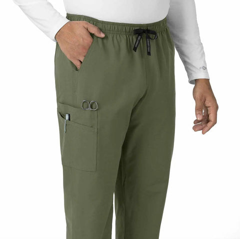 unisex force essentials elastic waist cargo scrub pant