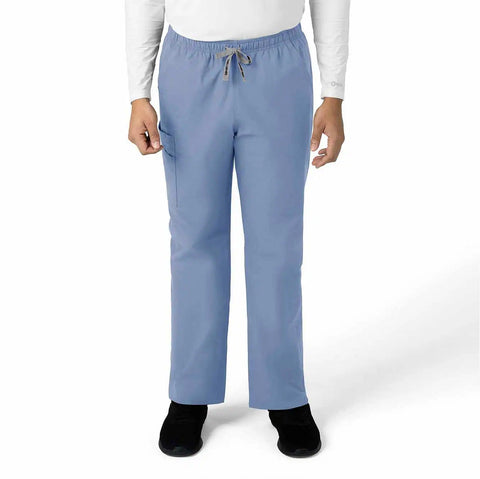 unisex force essentials elastic waist cargo scrub pant