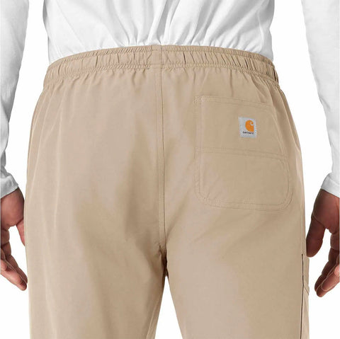 unisex force essentials elastic waist cargo scrub pant