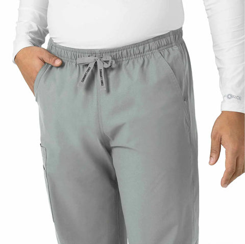 unisex force essentials elastic waist cargo scrub pant
