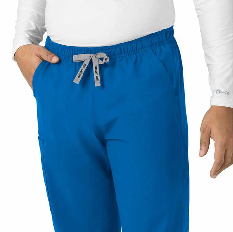 unisex force essentials elastic waist cargo scrub pant