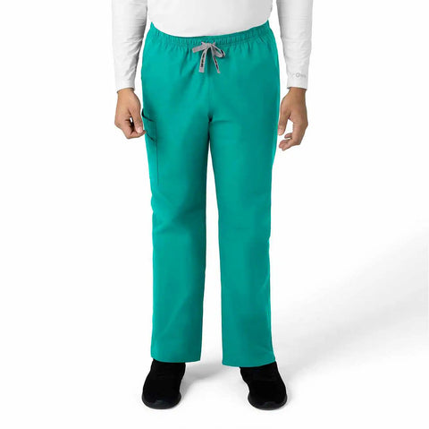 unisex force essentials elastic waist cargo scrub pant