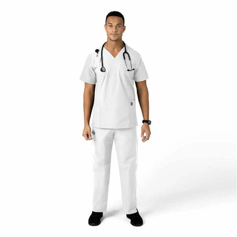 unisex force essentials elastic waist cargo scrub pant