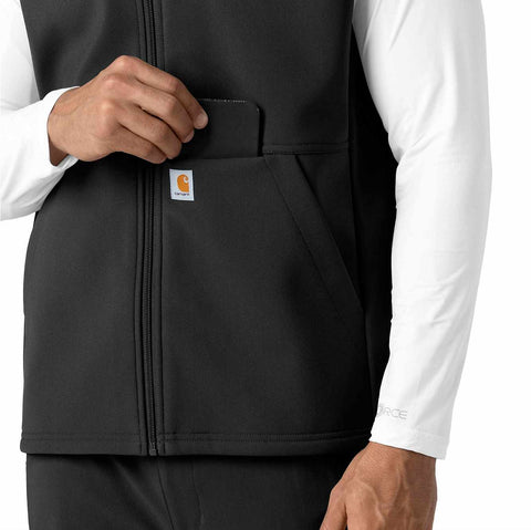 rugged flex® men's bonded fleece scrub vest