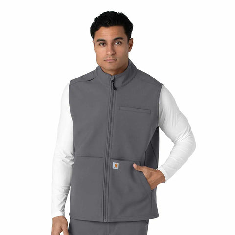rugged flex® men's bonded fleece scrub vest