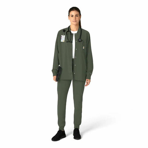 women's force cross-flex shirt scrub jacket