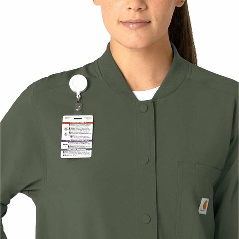 women's force cross-flex shirt scrub jacket