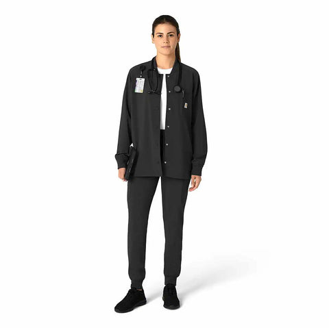women's force cross-flex shirt scrub jacket