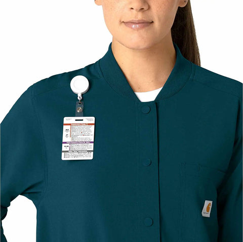 women's force cross-flex shirt scrub jacket